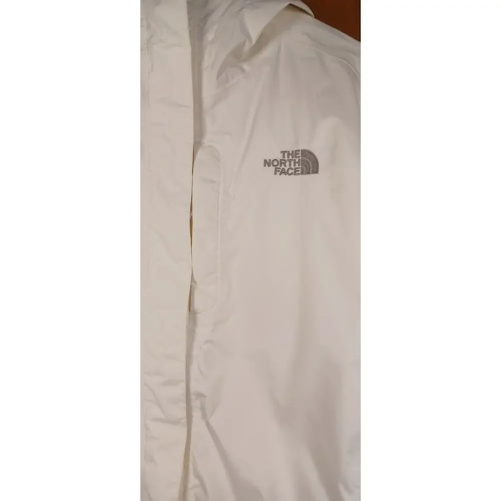 The North Face Women's Large HyVent Waterproof Hooded Rain Jacket White/Black - Picture 6 of 11